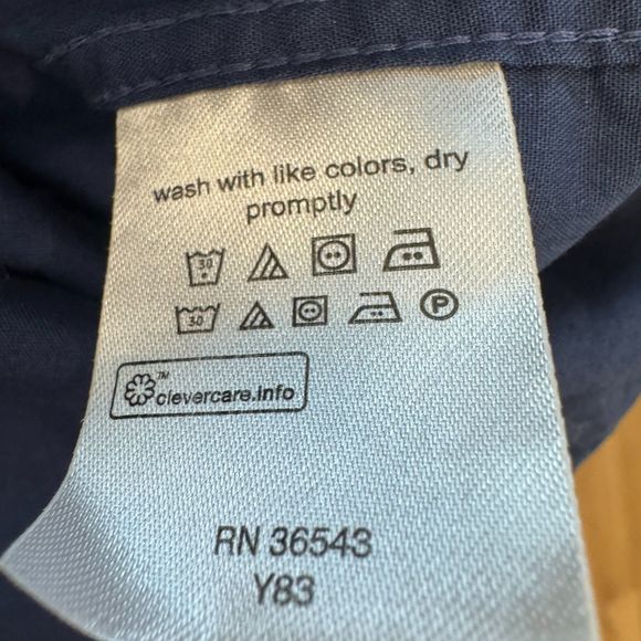 Michael Kors Slim Fit Stretch Button Down Shirt in Navy - Men's Medium - Picture 5 of 6